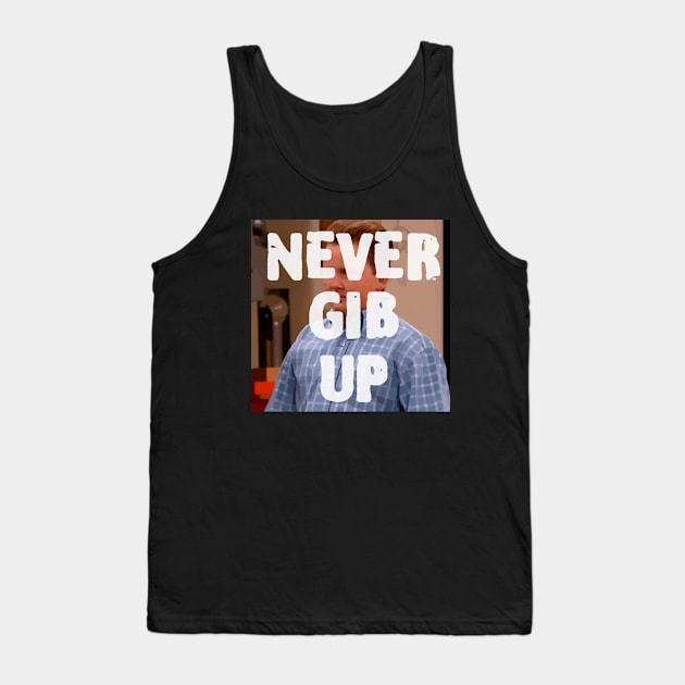 Never Gib Up, Funny Meme Gen Z Tank Top by zofry's life